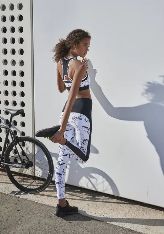 Leggings"White Marble"