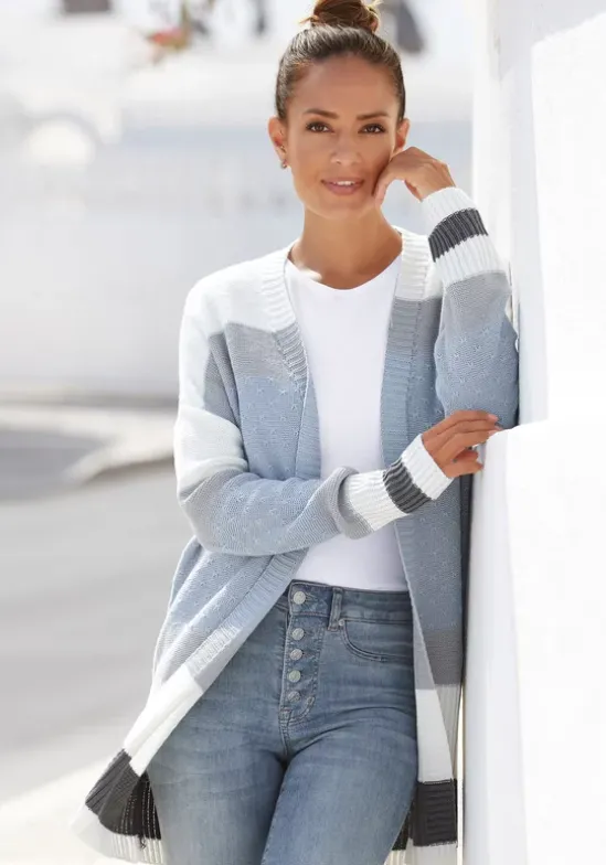 Longstrickjacke