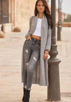 Longstrickjacke