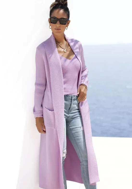 Longstrickjacke