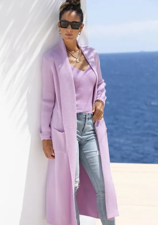 Longstrickjacke