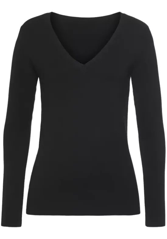 V-Ausschnitt-Pullover
